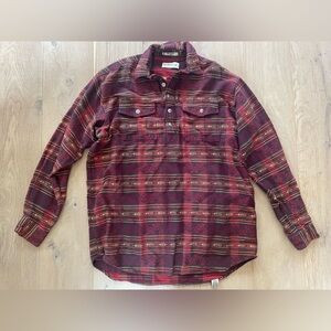 Vintage Orvis woven 100% cotton shirt, southwest pattern, size large tall